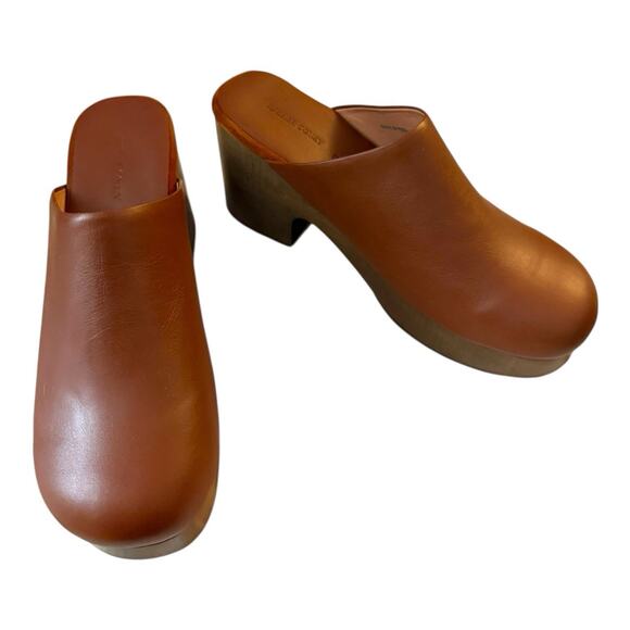 Rachel Comey Blaring Clog Size 8 (fits 7.5) Brown Nappa Leather Wood Mule - Picture 3 of 16